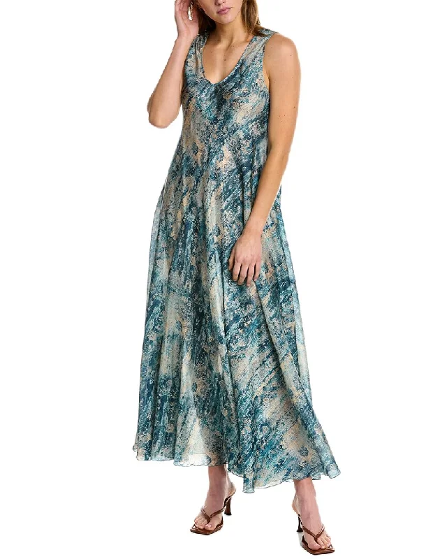 Savings Galore Johnny Was Santorini Silk Bias Cut Dress