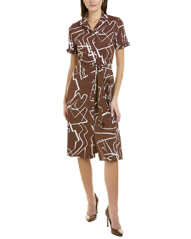 Don't Wait Joseph Ribkoff Tie-Waist Shirtdress