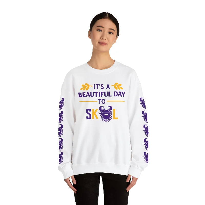 Limited Time Unisex Heavy Blend™ Crewneck - It's a Beautiful Day! + Game Day Helmet (Sleeves) Limited Time Unisex Heavy Blend™ Crewneck - It's a Beautiful Day! + Game Day Helmet (Sleeves)