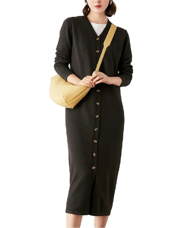 New Arrival Asne Wool-Blend Midi Dress