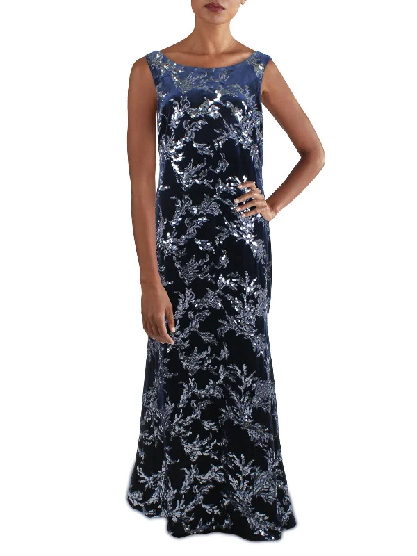 Year-End Clearance Womens Velvet Maxi Evening Dress