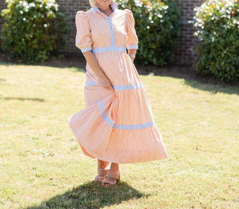 Final Clearance Pep In A Your Step Dress in Orange