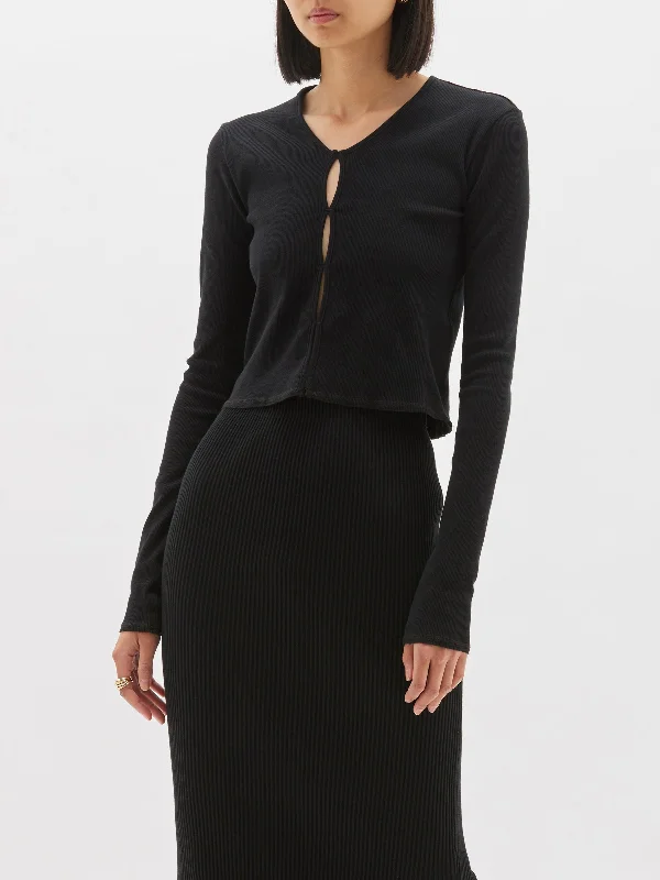 Shop and Save slim fit cut out detail top
