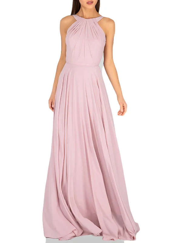 Instant Discount Womens Pleated Prom Evening Dress