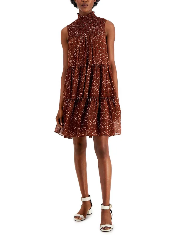 Unmissable Offer Womens Polka-Dot Short Mini Dress