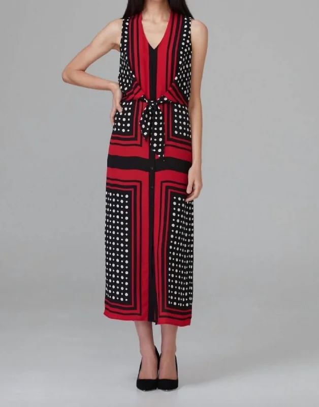 Savings Alert Georgette Maxi Dress In Black Multi