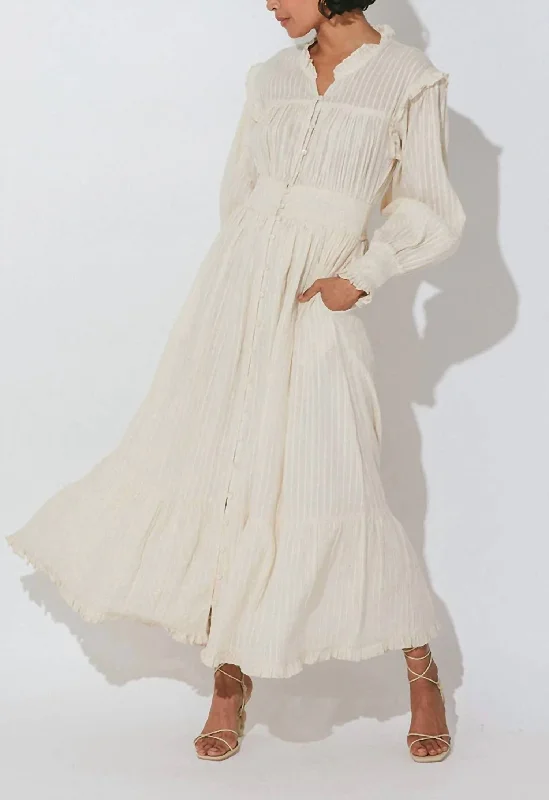 Super Sale Taylor Ankle Dress in Ivory