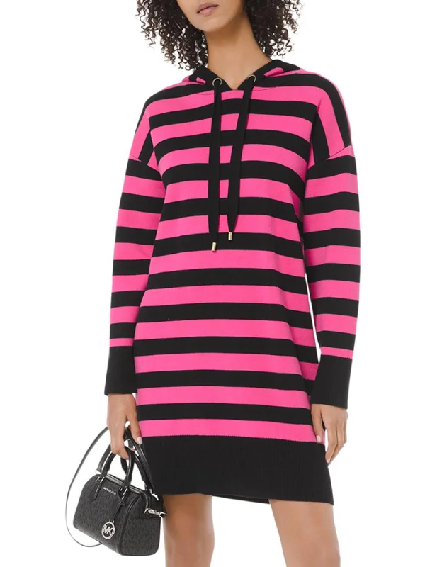 Special Promotion Womens Striped Short Sweaterdress