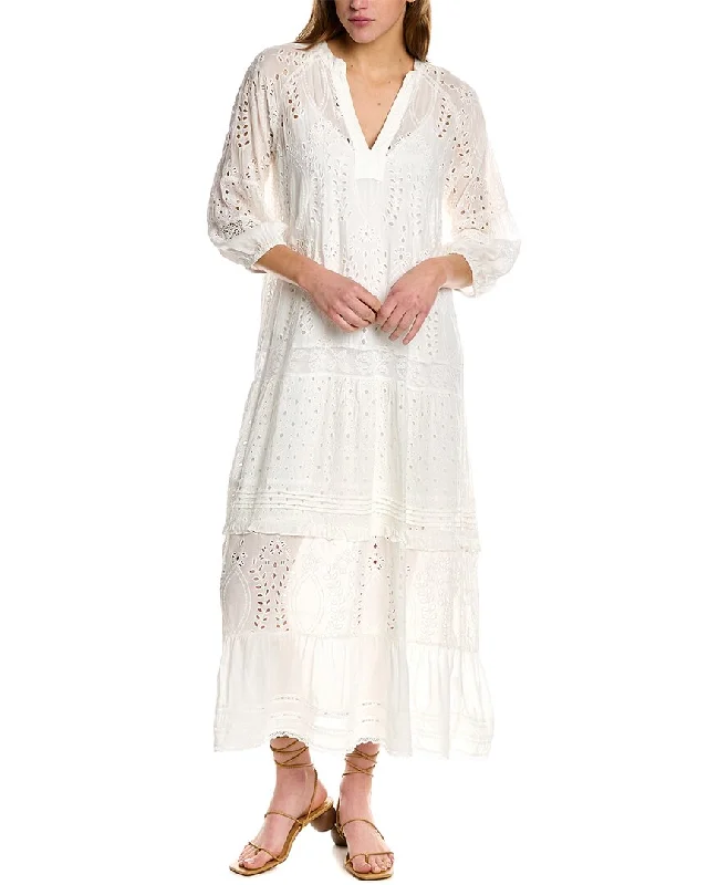 Price Reduction Johnny Was Jade Yvette Tiered Midi Dress