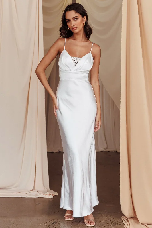 Special Price Summer Of Love Lace Insert Maxi Dress White