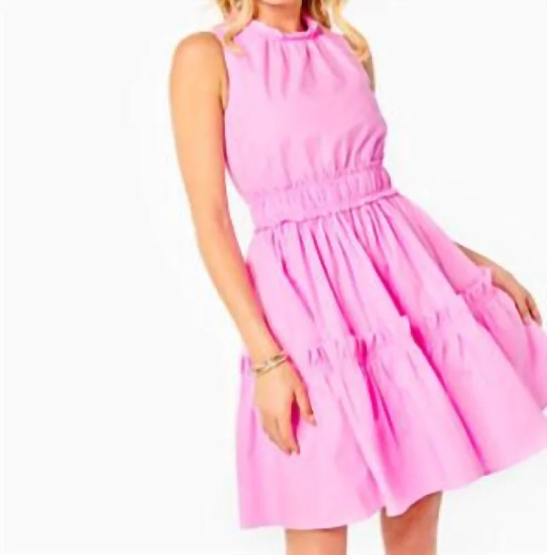 Price Reduction Elina Stretch Dress in Lilac Rose