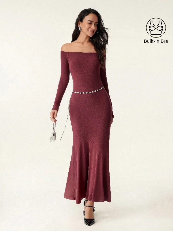 Savings Galore Convertible Off-the-Shoulder Brami Dress