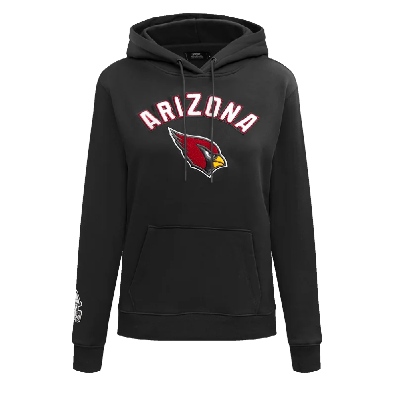 Special Offer NFL ARIZONA CARDINALS CLASSIC WOMEN'S FLC PO HOODIE (BLACK)