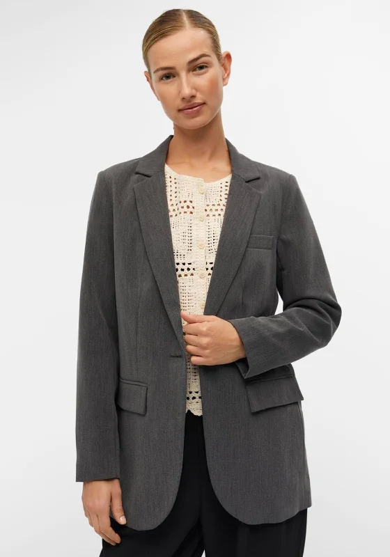 Price Blitz Object Sigrid Single Breasted Blazer, Grey