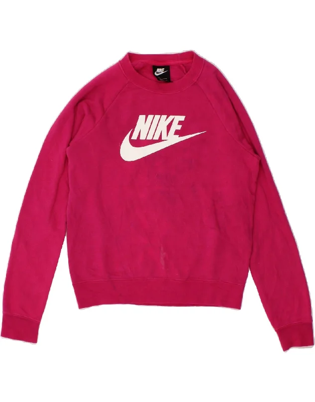 Shop and Save NIKE Womens Oversized Graphic Crop Sweatshirt Jumper UK 6 XS Pink Cotton Shop and Save NIKE Womens Oversized Graphic Crop Sweatshirt Jumper UK 6 XS Pink Cotton