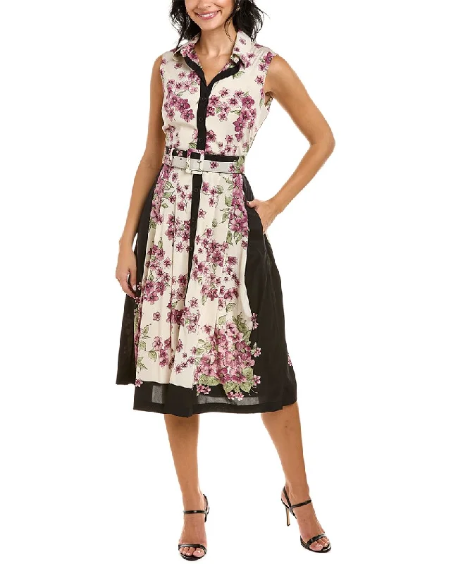 Price Cut Samantha Sung Audrey 3 Silk Shirtdress