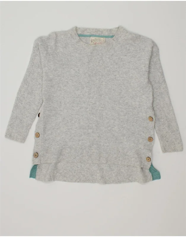 Lowest Price WHITE STUFF Womens Oversized Crew Neck Jumper Sweater UK 10 Small Grey