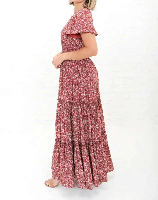 Year-End Sale Pretend For The Day Maxi Dress in Red