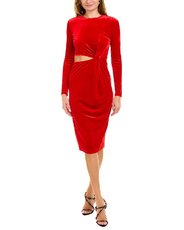 Savings Bonanza Area Stars Velvet Midi Dress