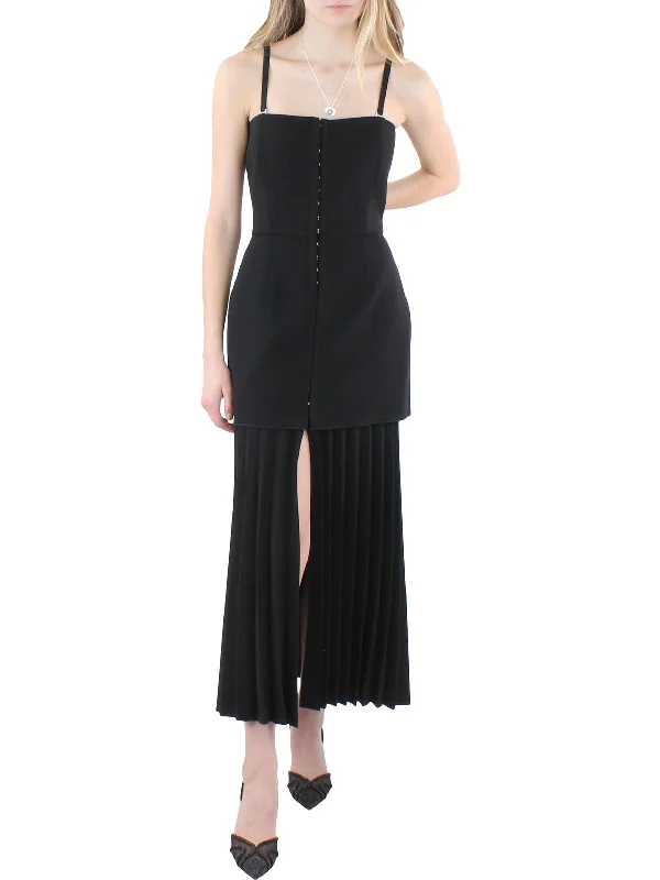 Crazy Deals Womens Pleated Maxi Evening Dress