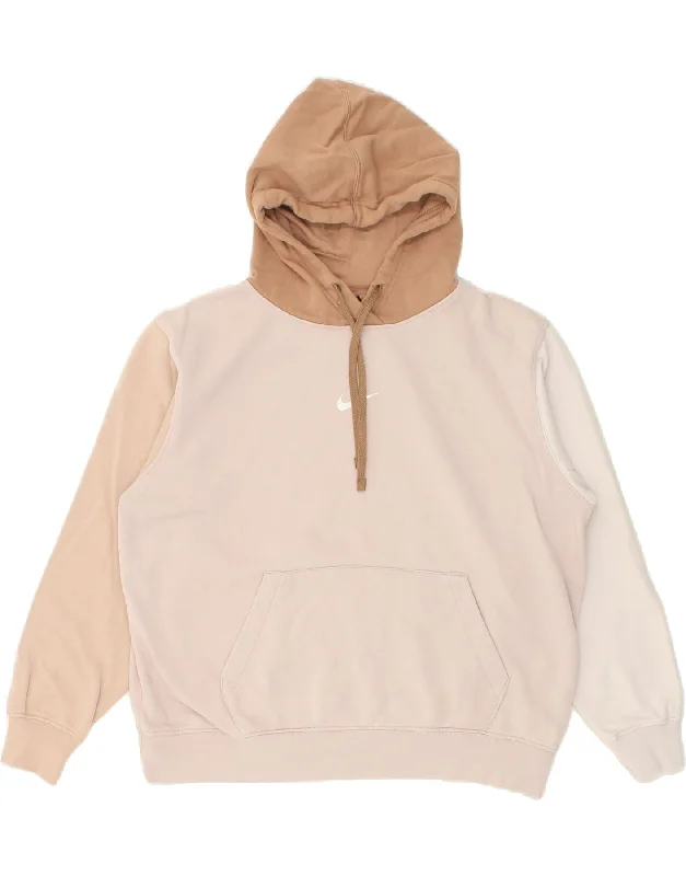 YEAR-End Clearance NIKE Womens Oversized Hoodie Jumper UK 14 Medium Pink Colourblock Cotton YEAR-End Clearance NIKE Womens Oversized Hoodie Jumper UK 14 Medium Pink Colourblock Cotton