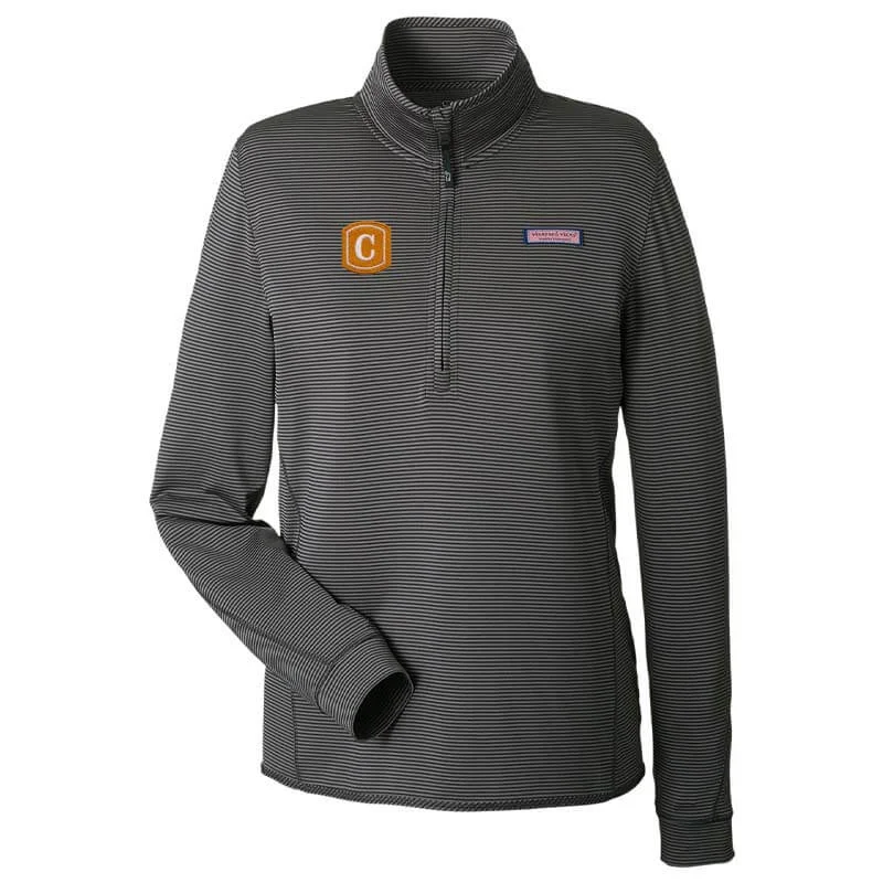 Best Bargains Vineyard Vines Ladies' Microstripe Sankaty Half-Zip Pullover