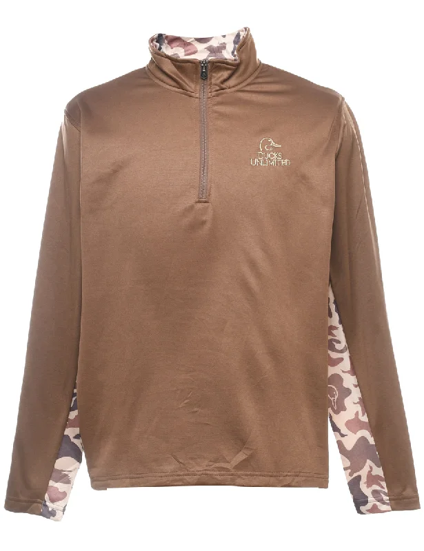 Fantastic Offers Quarter-Zip Printed Sweatshirt - L