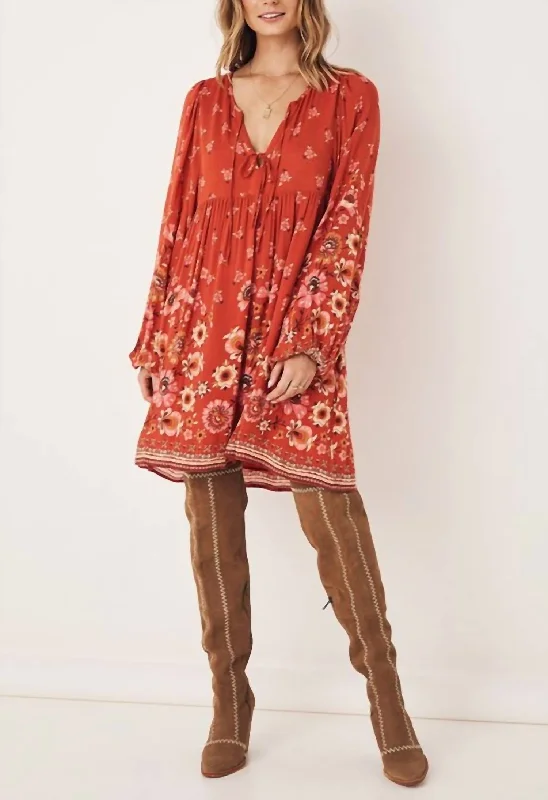 Online Only Joni Tunic Dress in Campfire