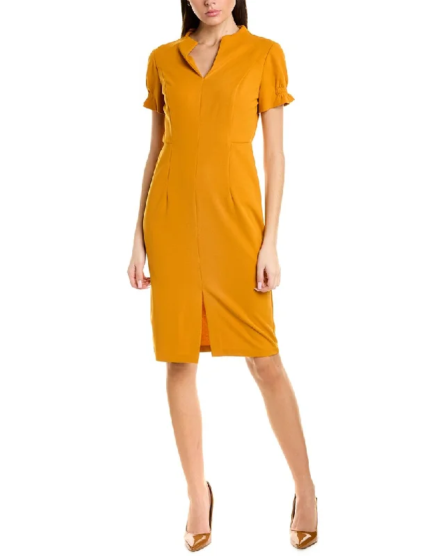 Bargain Bin London Times Slit Neck Sheath Dress