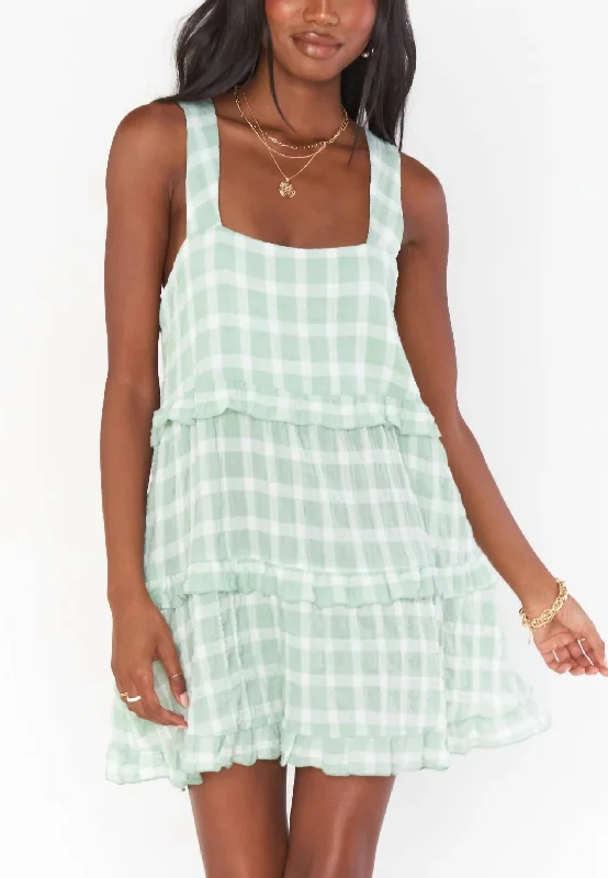 Unbeatable Prices Napa Mini Dress in Green Plaid