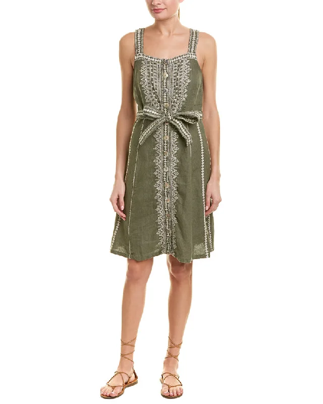 Special Discount Johnny Was womens  Linen Sundress, XL, Green