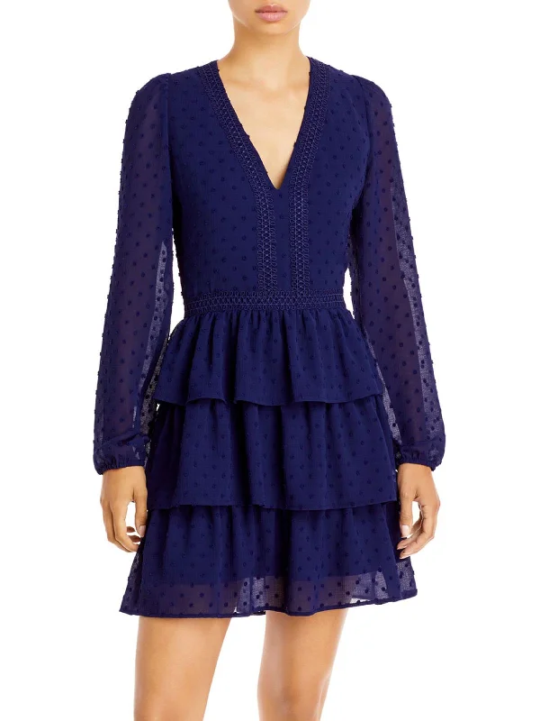 Clearance Items Womens Puff Sleeve Short Mini Dress