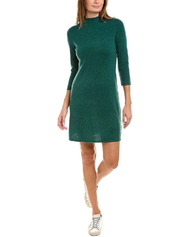 Seasonal Clearance InCashmere Mock Neck Cashmere Sweaterdress