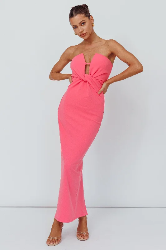 Unbeatable Prices Deonne Twist Waist Midi Dress Pink
