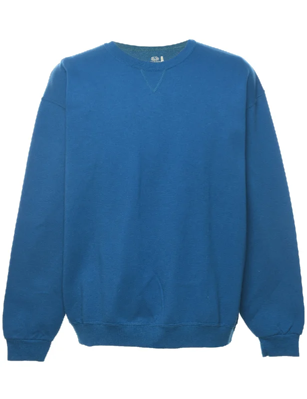 Savings Galore Plain Blue Classic Sweatshirt - XL