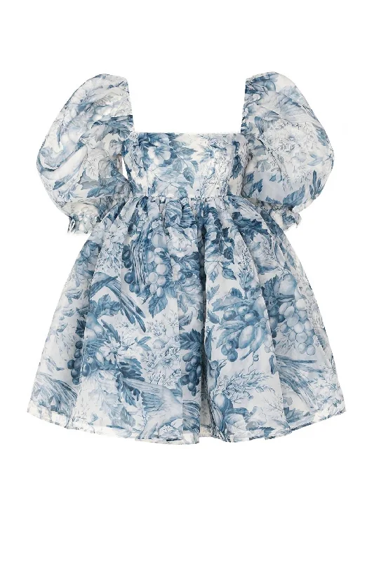 Stock Clearance Puff Dress in Louie Toile