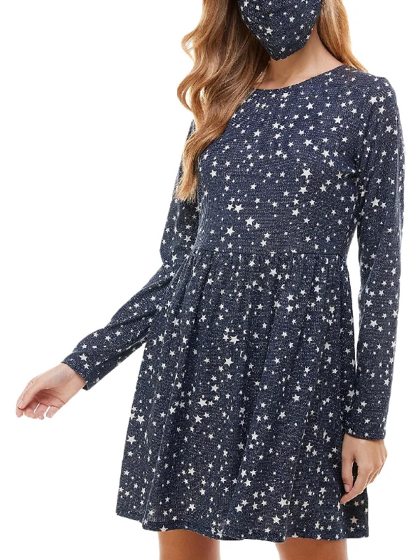 Best Bargains Juniors Womens Metallic Short Mini Dress