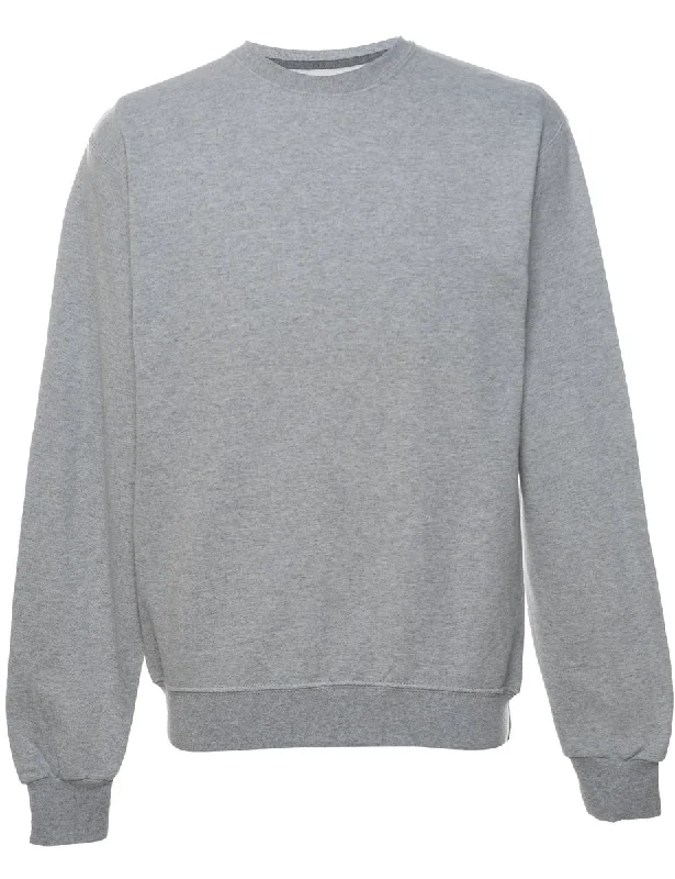 Weekend Special Grey Plain Sweatshirt - M