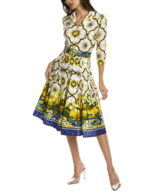 Anniversary Sale Samantha Sung Patricia Wool & Silk-Blend Shirtdress