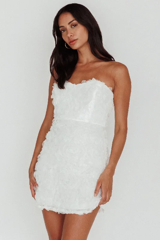 Discount Deals In Paris Embellished Mini Dress White