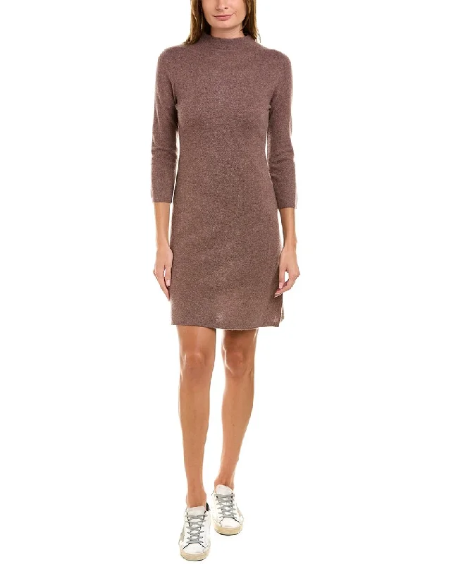 YEAR-End Sale InCashmere Mock Neck Cashmere Sweaterdress