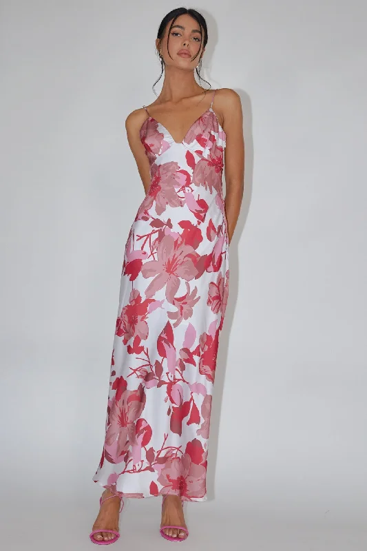 Bargain Bin Egypt Cami Strap Maxi Dress Print Pink