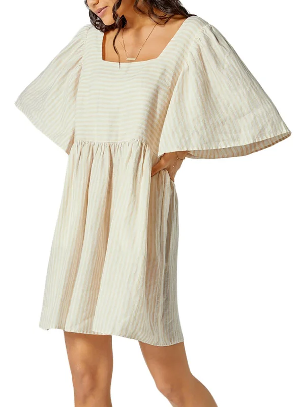 Get It Before It’s Gone Anjelica Womens Linen Short Mini Dress