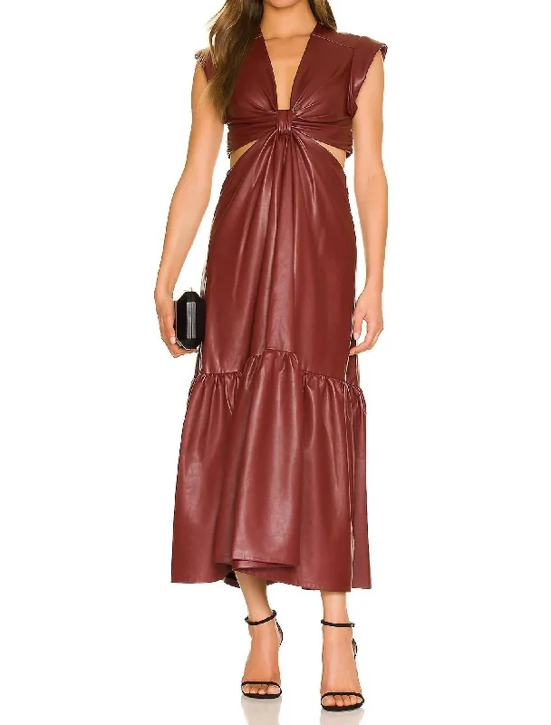 Deal of the Day Alexandria Dress in Cranberry