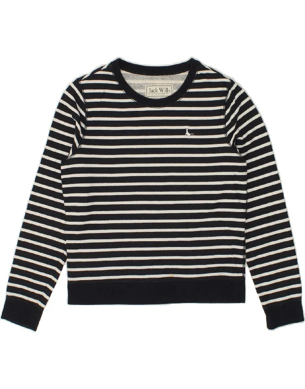 One-DAY Sale JACK WILLS Womens Sweatshirt Jumper UK 12 Medium Navy Blue Striped Cotton One-DAY Sale JACK WILLS Womens Sweatshirt Jumper UK 12 Medium Navy Blue Striped Cotton