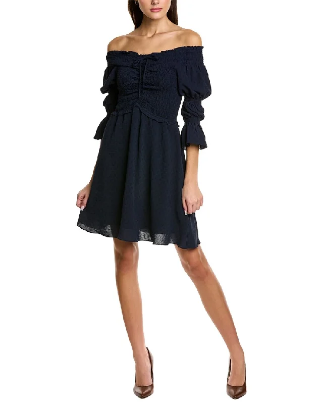 Don't Wait BCBGeneration Off-The-Shoulder A-Line Dress