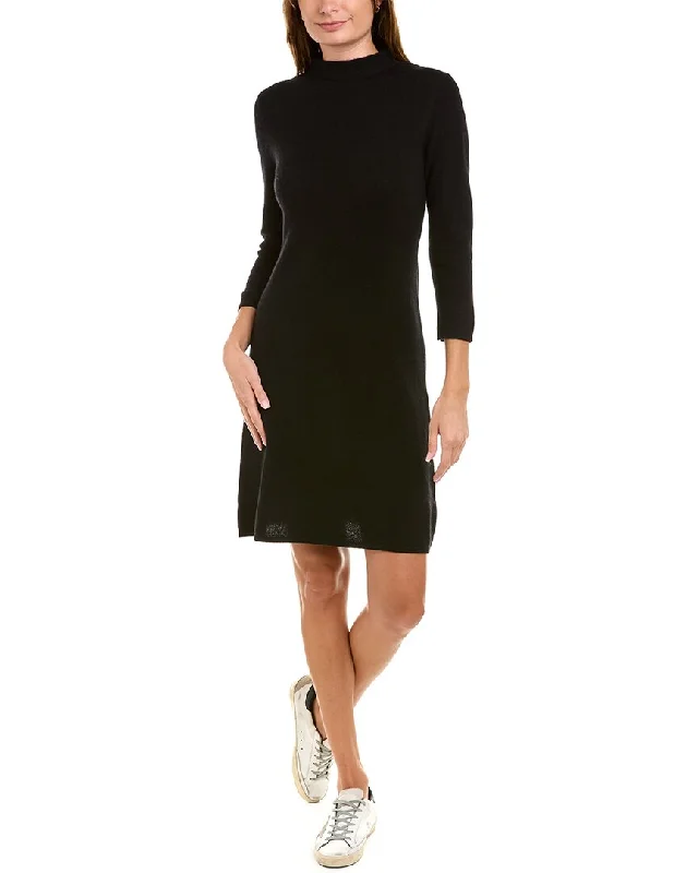 Doorbuster Deal InCashmere Mock Neck Cashmere Sweaterdress