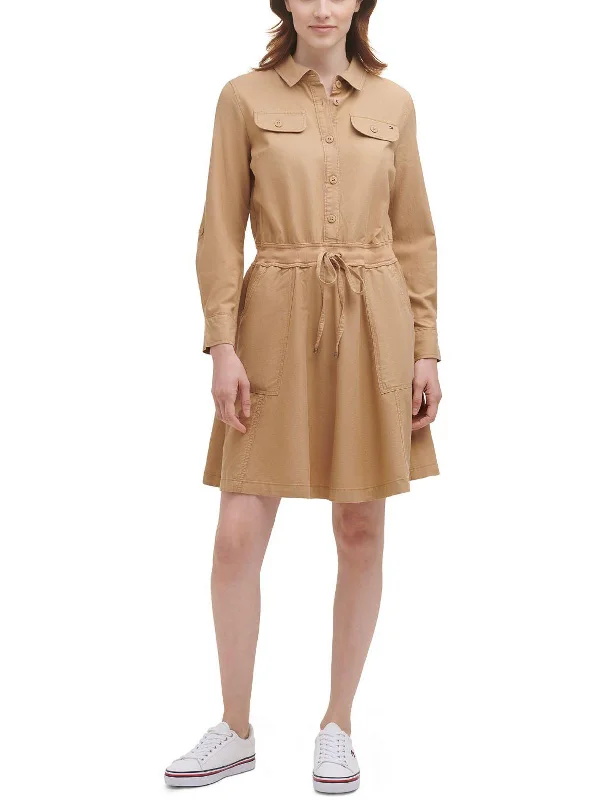 Fantastic Offers Alton Womens Drawstring Long Sleeves Shirtdress
