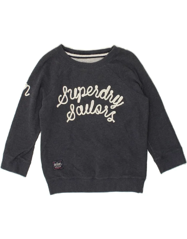 Today’s Special SUPERDRY Womens Graphic Sweatshirt Jumper UK 14 Medium Navy Blue Cotton Today’s Special SUPERDRY Womens Graphic Sweatshirt Jumper UK 14 Medium Navy Blue Cotton