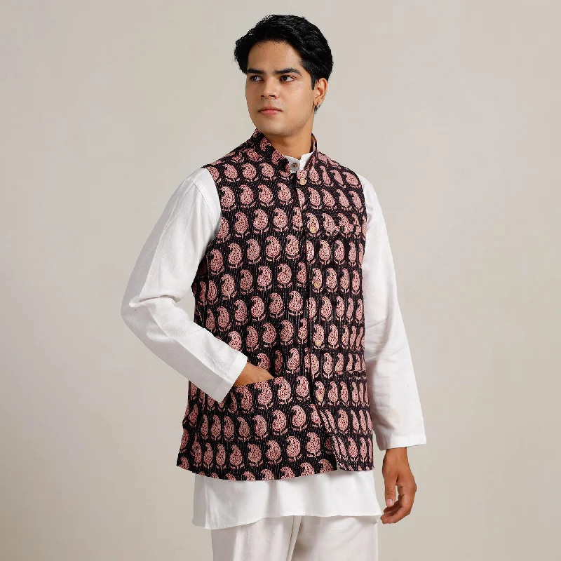 Exclusive Savings Black -  Bagh Print Nehru Jacket for Men 10